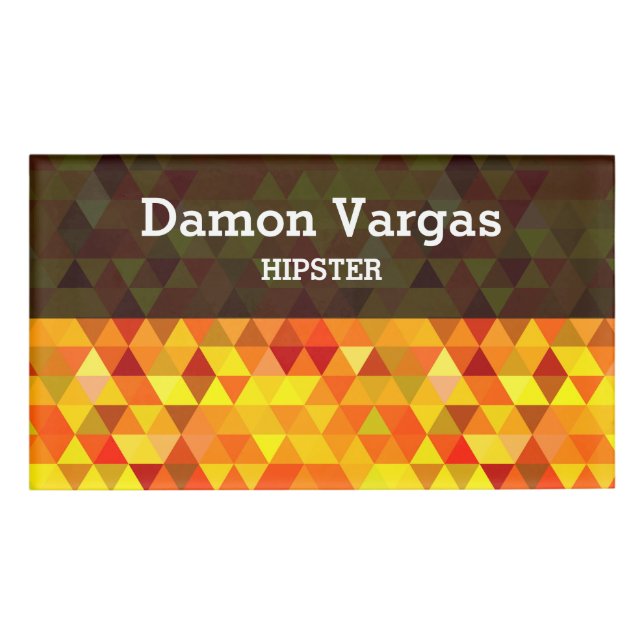 Pretty Triangle pattern I + your ideas Name Tag (Front)
