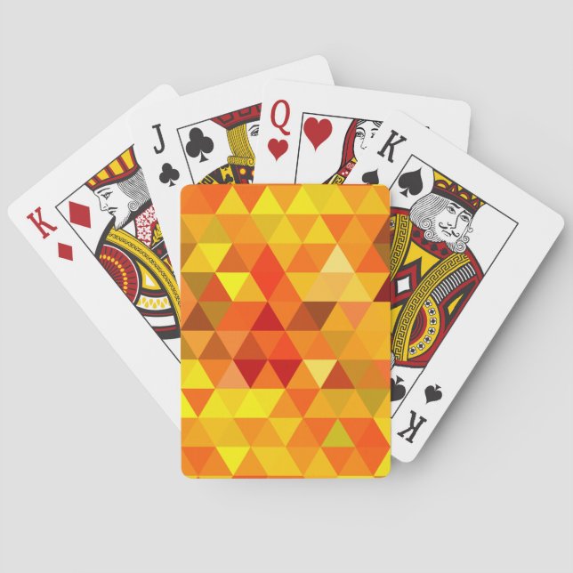 Pretty Triangle pattern I + your ideas Playing Cards (Back)