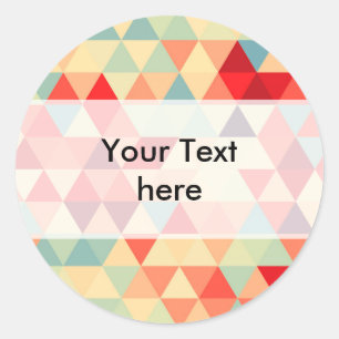 Pretty Triangle pattern II + your ideas Classic Round Sticker