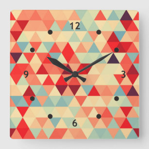 Pretty Triangle pattern II + your ideas Square Wall Clock