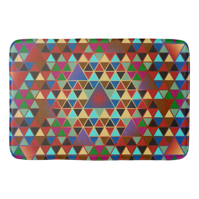Pretty Triangle pattern III + your ideas Bath Mat (Front)