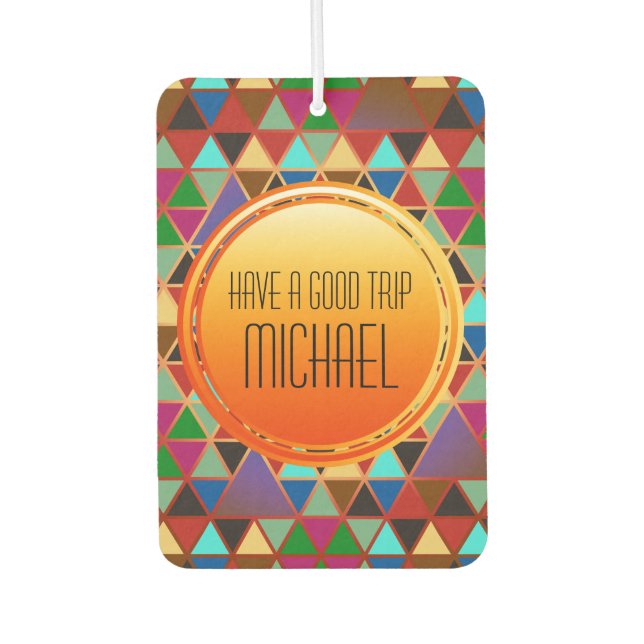 Pretty Triangle pattern III + your ideas Car Air Freshener (Front)