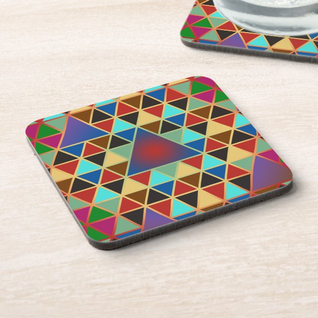 Pretty Triangle pattern III + your ideas Coaster (Left Side)