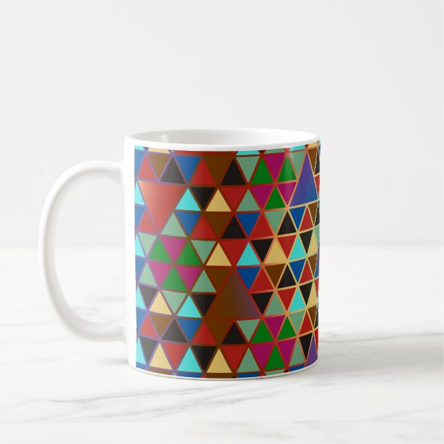 Pretty Triangle pattern III + your ideas Coffee Mug (Left)