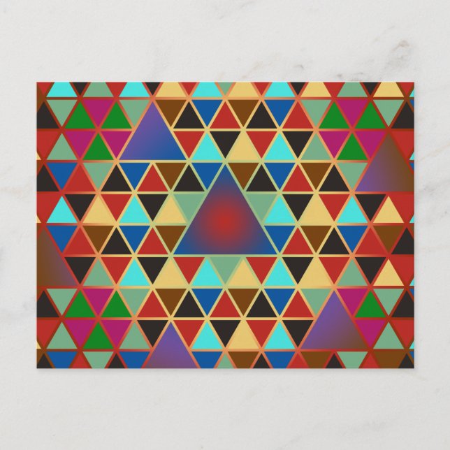 Pretty Triangle pattern III + your ideas Postcard (Front)