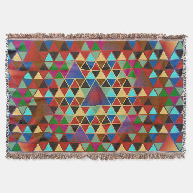 Pretty Triangle pattern III + your ideas Throw Blanket (Front)