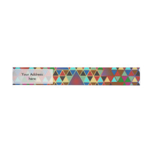 Pretty Triangle pattern III + your text Wraparound Address Label
