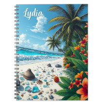 Pretty Tropical Beach Scene Coastal Personalised