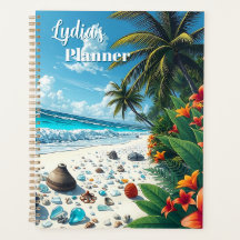 Pretty Tropical Beach Scene Coastal Personalised