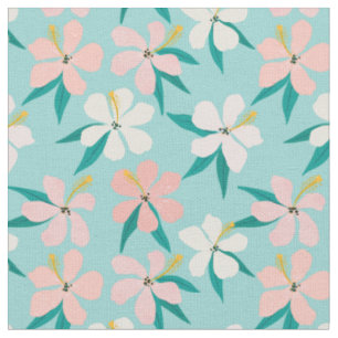 Pretty Tropical Flowers Fabric