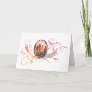 Pretty Tulips Easter Egg Holiday Card
