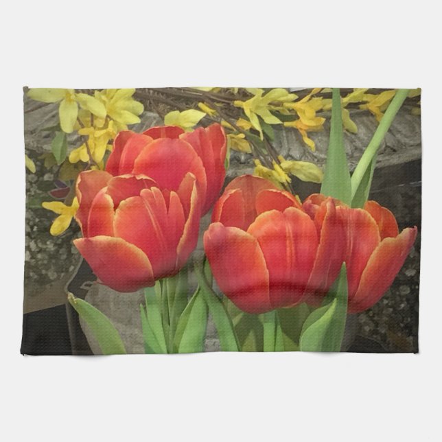 Pretty Tulips Tea Towel (Horizontal)