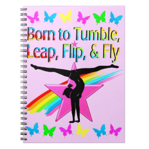 PRETTY TUMBLING GYMNAST GIRL NOTEBOOK