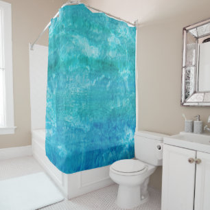 Pretty Turquoise Water Pattern Shower Curtain