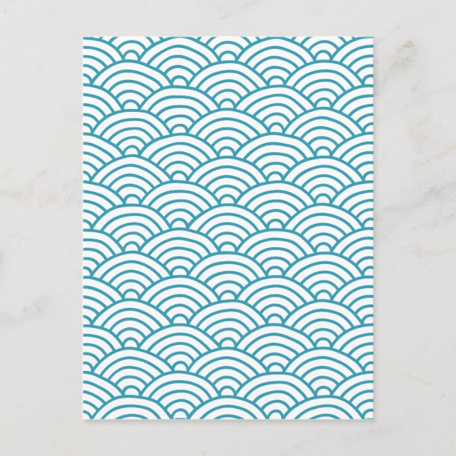 Pretty Turquoise Waves Postcard (Front)
