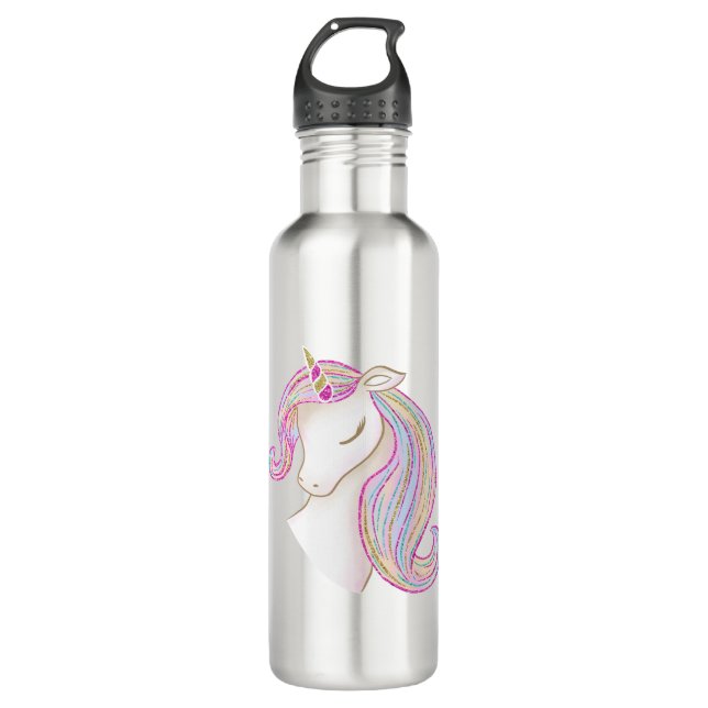 Pretty Unicorn 710 Ml Water Bottle (Front)