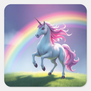 Pretty Unicorn and rainbow Stickers