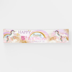 Pretty Unicorn Birthday Party Banners