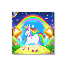 Pretty Unicorn Canvas Art