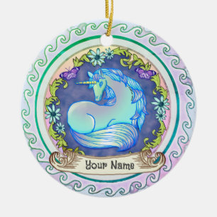 Pretty Unicorn Ceramic Ornament