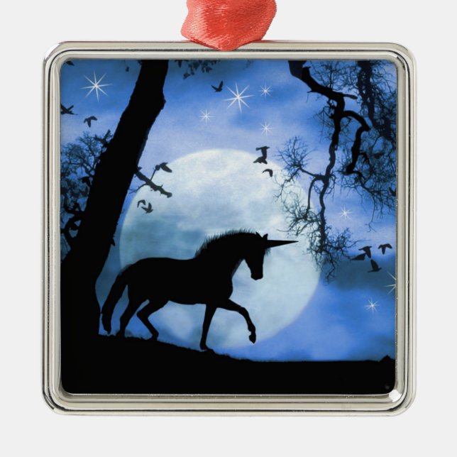 Pretty Unicorn Christmas Ornament (Front)