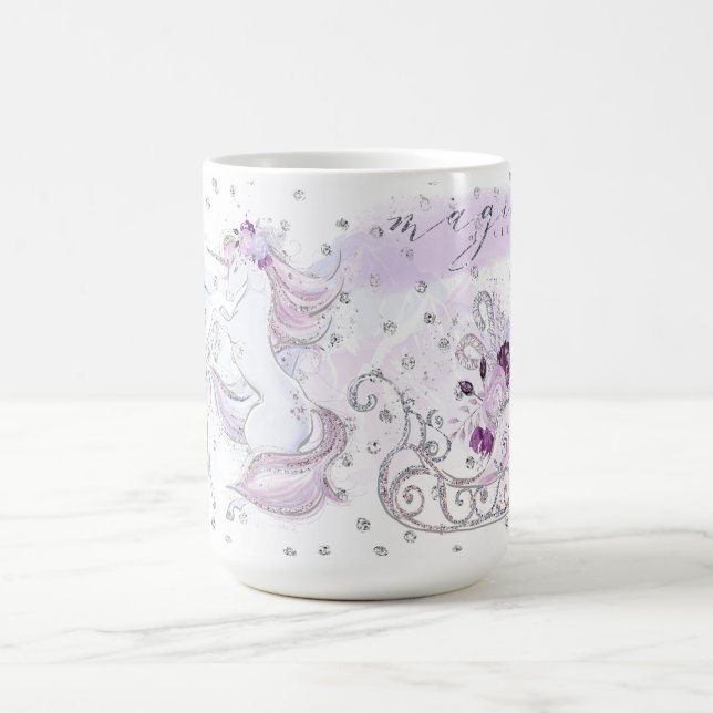 Pretty Unicorn Duo & Sleigh Coffee Mug (Center)