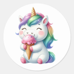 Pretty Unicorn Pool Party Stickers