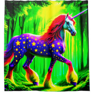 Pretty Unicorn Shower Curtain