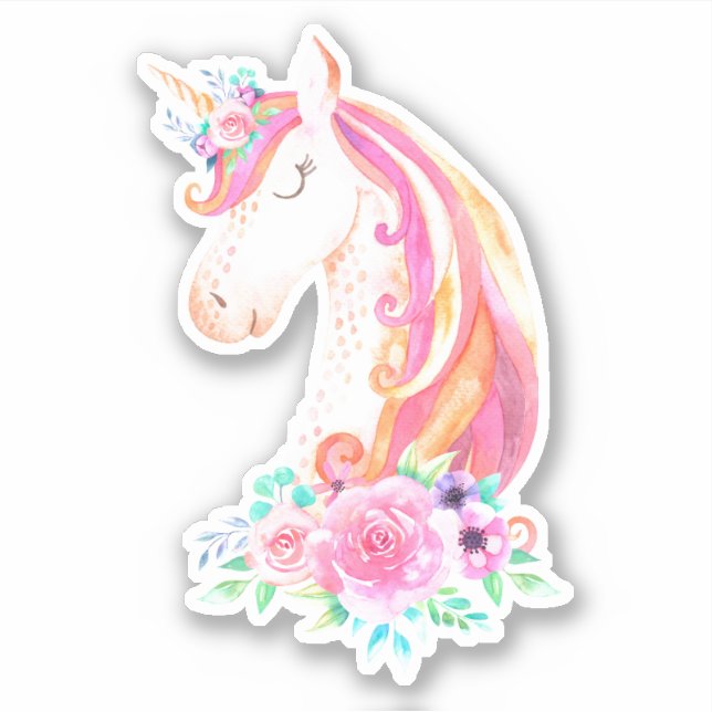 Pretty Unicorn Sticker (Front)