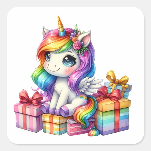 Pretty Unicorn Stickers (Front)