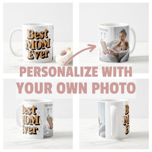 Pretty Unique Typography Best Mum Ever Coffee Mug