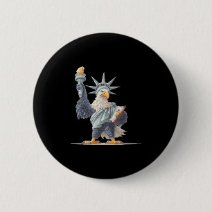 Pretty Usa Statue Costume For Patriotic Clothes Lo 6 Cm Round Badge