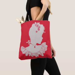pretty Victorian silhouette Tote Bag
