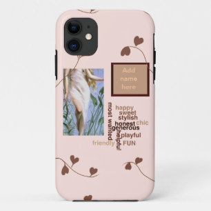 Pretty Vintage Art Fairy Flowers - Add name Gifts iPhone 11 Case