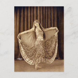 Pretty Vintage Belly Dancer Postcard
