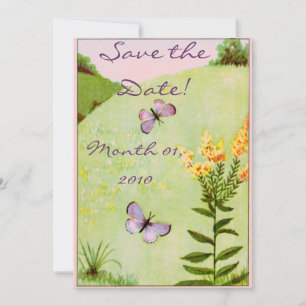 Pretty Vintage Butterflies Invitations
