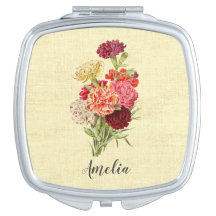 Pretty Vintage Carnation Bouquet Personalised