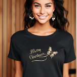 Pretty Vintage Christmas Butterfly  Tri-Blend Shirt<br><div class="desc">Vintage Christmas Butterfly Tri-Blend Shirt. Spread the magic of the holiday season with our beautiful vintage Christmas butterfly  T-shirt. This timeless design blends the elegance of nature with the warmth of holiday traditions. Perfect for gifting to family and friends this Christmas!</div>