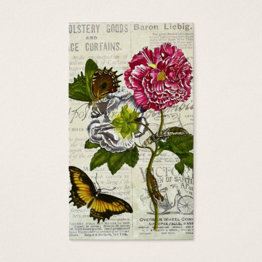 Pretty Vintage Collage Business Card