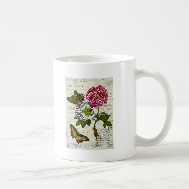 Pretty Vintage Collage Coffee Mug (Right)