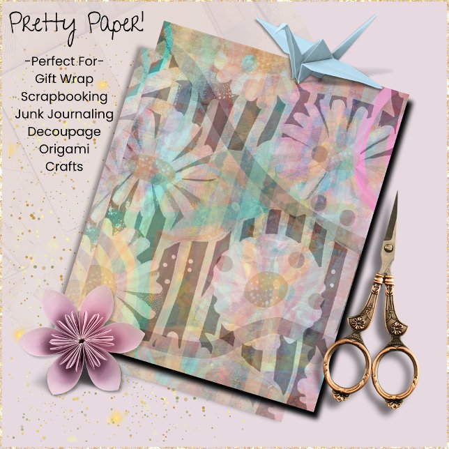 Pretty Vintage Daisies (Pretty Vingage Daisies Paper for scrapbooking, junk journaling, decoupage, origami and crafts.)