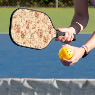 Pretty Vintage Floral Pickleball Paddle