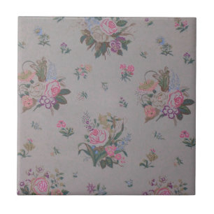 Pretty Vintage Floral Tile
