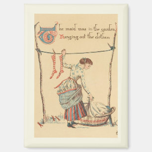 Pretty Vintage Lady Magnet