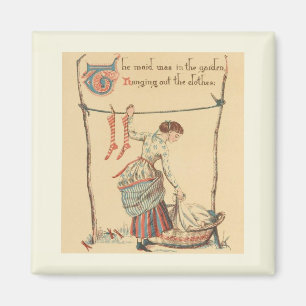 Pretty Vintage Lady Magnet