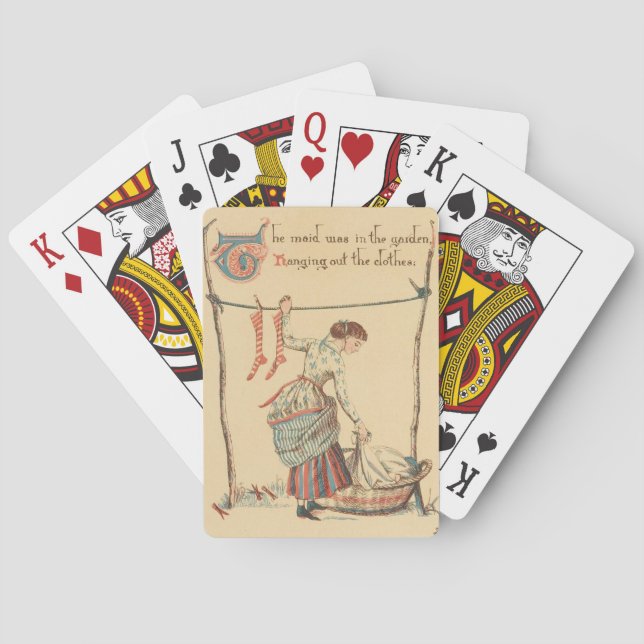 Pretty Vintage Lady Playing Cards (Back)