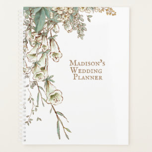 Pretty Vintage Name Personalized Wedding Planner