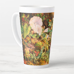 Pretty Vintage petunias flowers floral painting Latte Mug