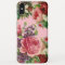 Pretty Vintage Pink Red Flowers Garden Botanical