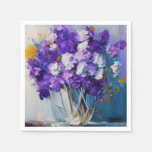 Pretty Vintage Purple Flowers Napkin
